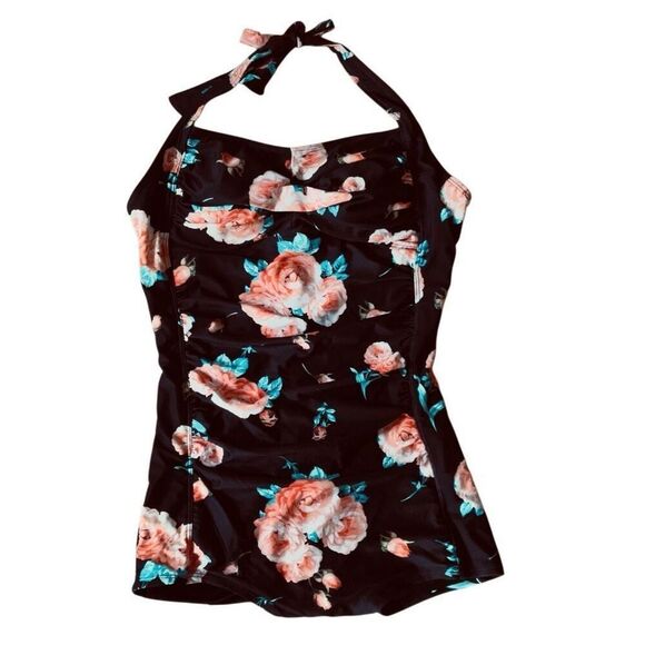 Molybell Boyleg Ruched Swimsuit with Tummy Control, Size Large NWOT - Picture 11 of 12